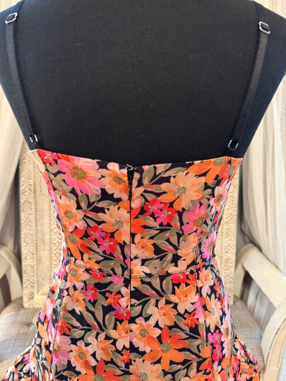 For Love & Lemons Floral Corset Mini Dress Size S - Picture 5 of 11